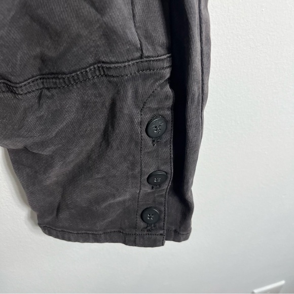 Anthropologie Gray Chino Button Hem Ankle Pants Size 31 Tencel Utility - Picture 5 of 7